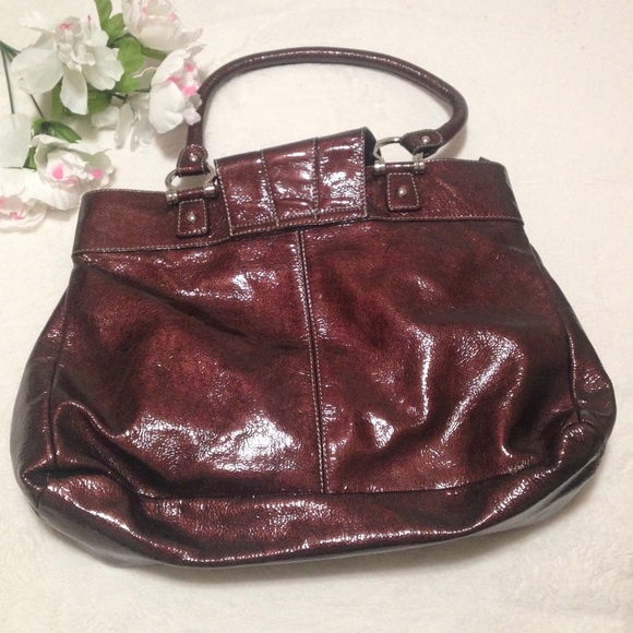 NUOVEDIVE Italian BRONZE BROWN Shiny Genuine LEATHER SHOULDER BAG - Picture 12 of 15